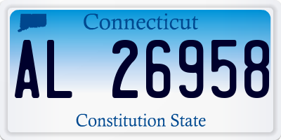 CT license plate AL26958