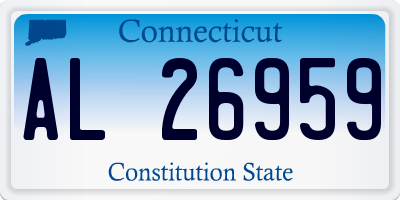 CT license plate AL26959