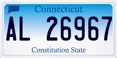 CT license plate AL26967