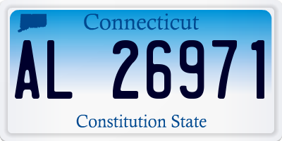 CT license plate AL26971