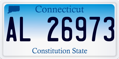 CT license plate AL26973