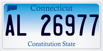 CT license plate AL26977