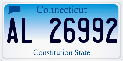 CT license plate AL26992