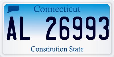 CT license plate AL26993