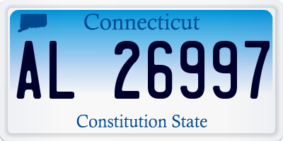 CT license plate AL26997