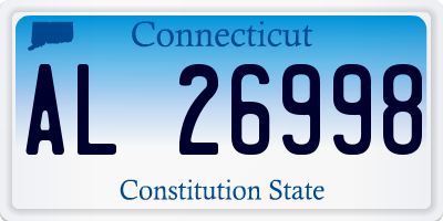 CT license plate AL26998