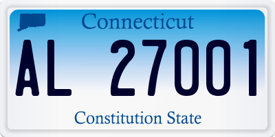 CT license plate AL27001