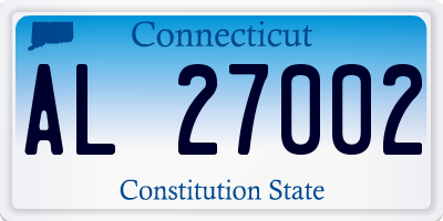 CT license plate AL27002