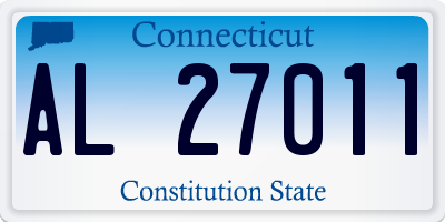 CT license plate AL27011
