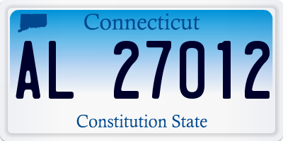 CT license plate AL27012