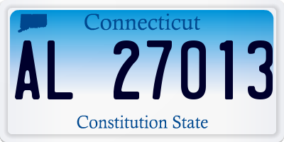 CT license plate AL27013