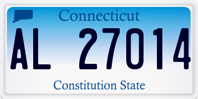 CT license plate AL27014