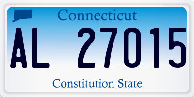 CT license plate AL27015