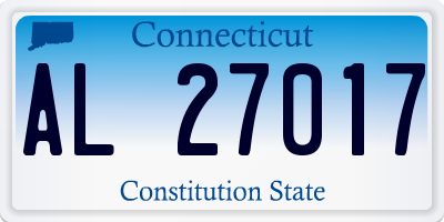 CT license plate AL27017