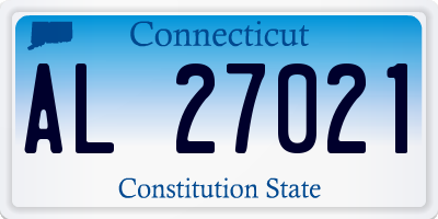 CT license plate AL27021