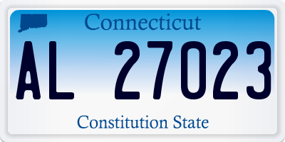 CT license plate AL27023