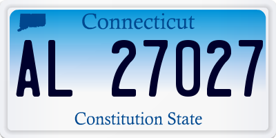 CT license plate AL27027