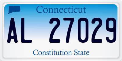 CT license plate AL27029