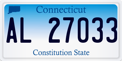 CT license plate AL27033