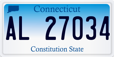 CT license plate AL27034