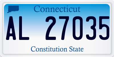 CT license plate AL27035