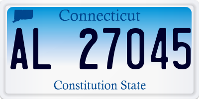 CT license plate AL27045