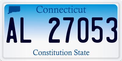 CT license plate AL27053