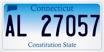 CT license plate AL27057