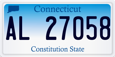 CT license plate AL27058