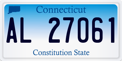 CT license plate AL27061
