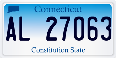 CT license plate AL27063