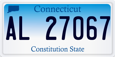 CT license plate AL27067