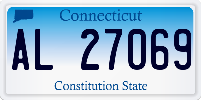 CT license plate AL27069