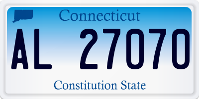 CT license plate AL27070