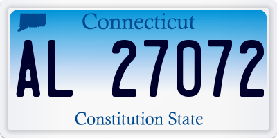CT license plate AL27072