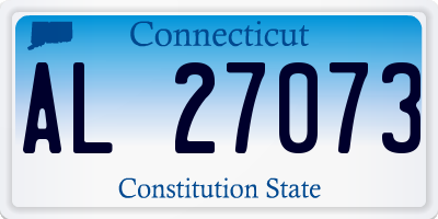 CT license plate AL27073