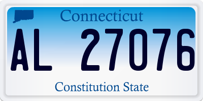 CT license plate AL27076