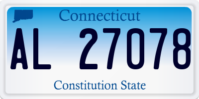 CT license plate AL27078