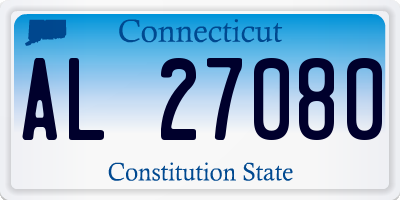 CT license plate AL27080
