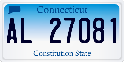 CT license plate AL27081