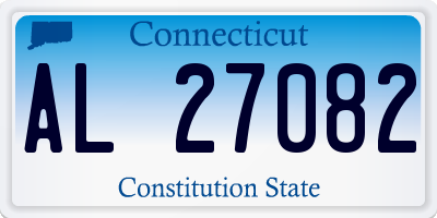 CT license plate AL27082