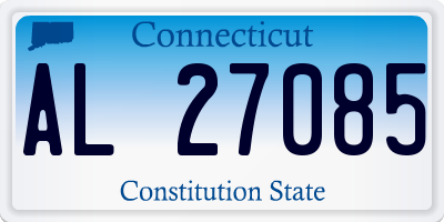 CT license plate AL27085