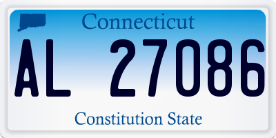 CT license plate AL27086