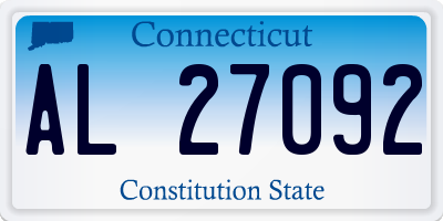 CT license plate AL27092