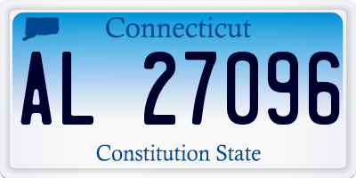 CT license plate AL27096