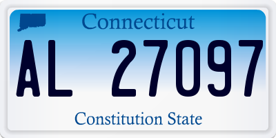 CT license plate AL27097