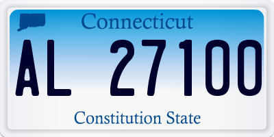 CT license plate AL27100