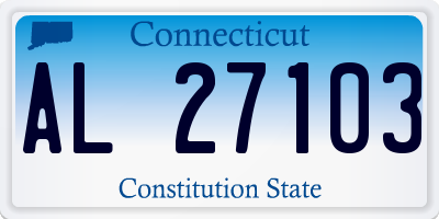 CT license plate AL27103