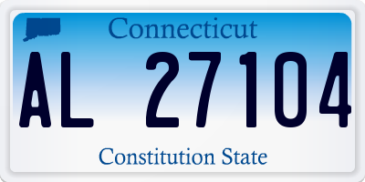 CT license plate AL27104