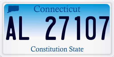 CT license plate AL27107
